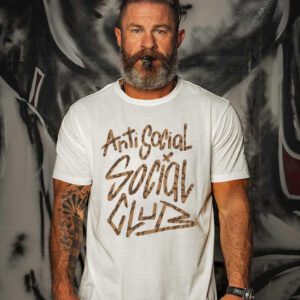 Anti Social Ber Type Back Shirt Match Jordan 3 Palomino t-Shirt In Natural