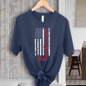 Candace Owens 2024 Distressed US Flag T-ShirtS