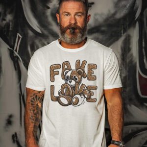 Fake Love t-Shirt Match Jordan 3 Palomino Shirt In Natural