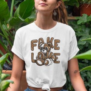 Fake Love t-Shirts Match Jordan 3 Palomino Shirt In Natural