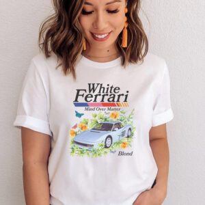 Frank Ocean BLOND WHITE FERRAR Plants Short Sleeve Shirts blond album music gift vintage style tee Blonded Trends Original Design