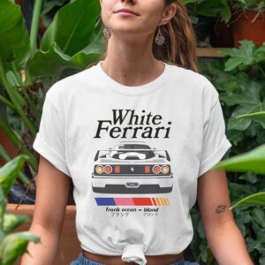 Frank Ocean BLOND WHITE FERRAR Short Sleeve t-Shirts blond album music gift vintage style tee Blonded Trends Original Design