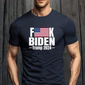 Fuck Biden American Flag Trump 2024 T-Shirt