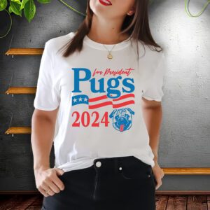 Funny Vintage Retro Pugs For President 2024 T-ShirtS