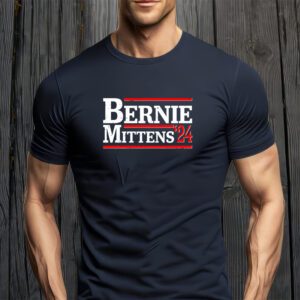 Funny Vote Bernie & Mittens 2024 Logo T-Shirt