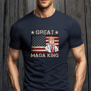 Great Maga King Trump USA Flag T-Shirt