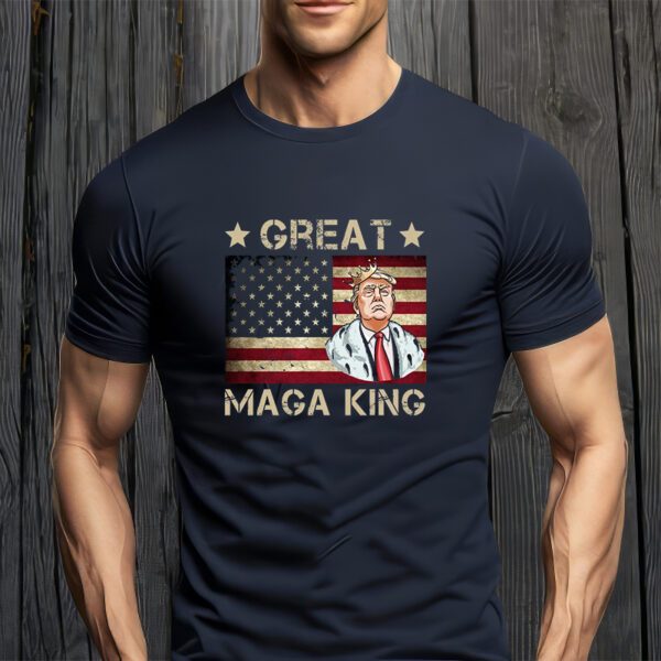 Great Maga King Trump USA Flag T-Shirt