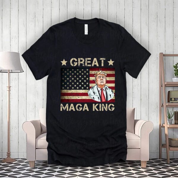 Great Maga King Trump USA Flag T-ShirtS