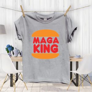 Maga King Burger Spoof Logo T-ShirtS