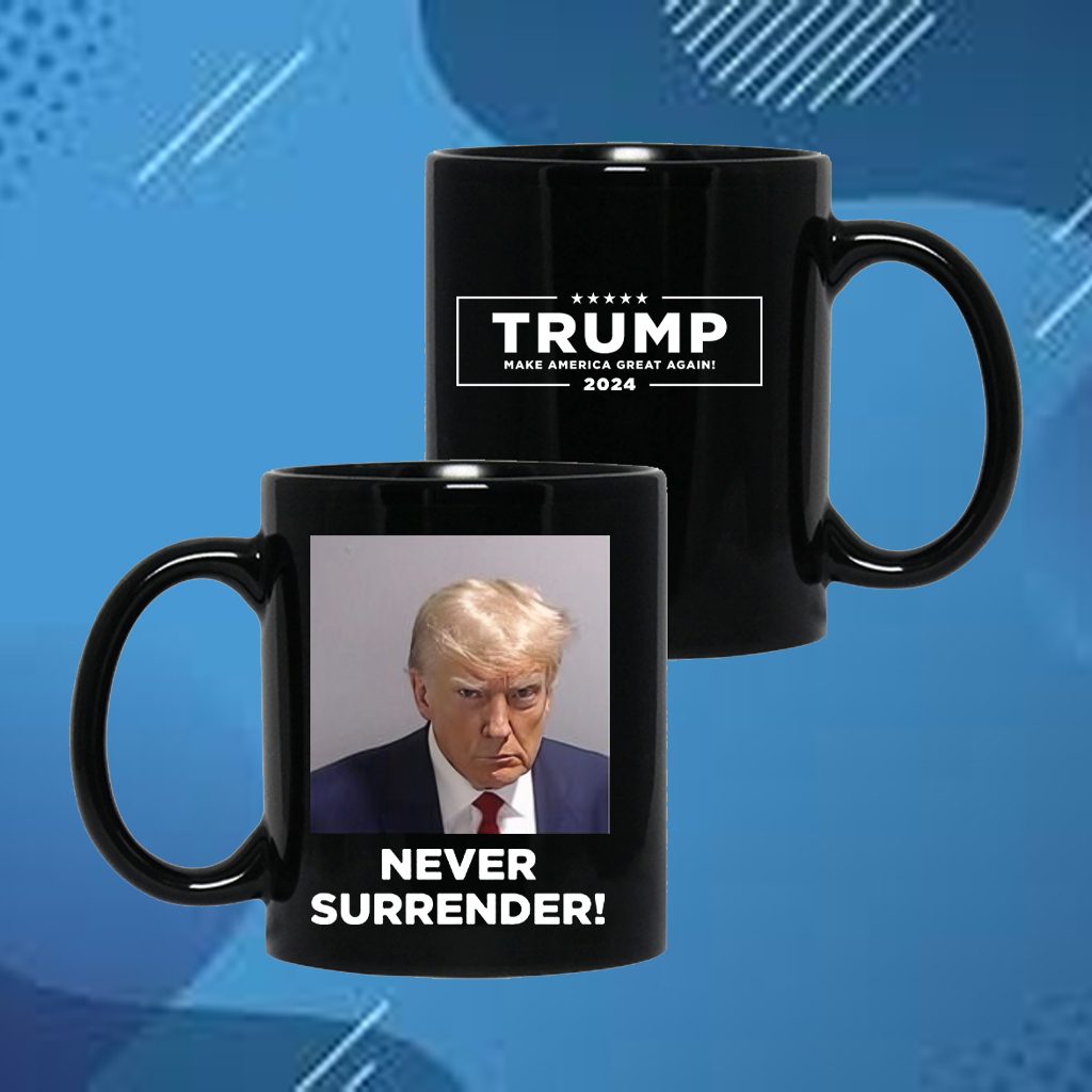 Never Surrender Black Coffee Mug 1