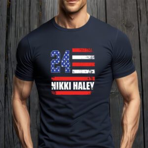 Nikki Haley 2024 American Flag USA Flag T-Shirt