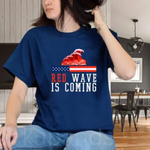 Red Wave Is Coming American Flag Conservative T-Shirt