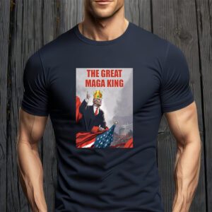 The Great MAGA King Trump 2024 USA Flag T-Shirt