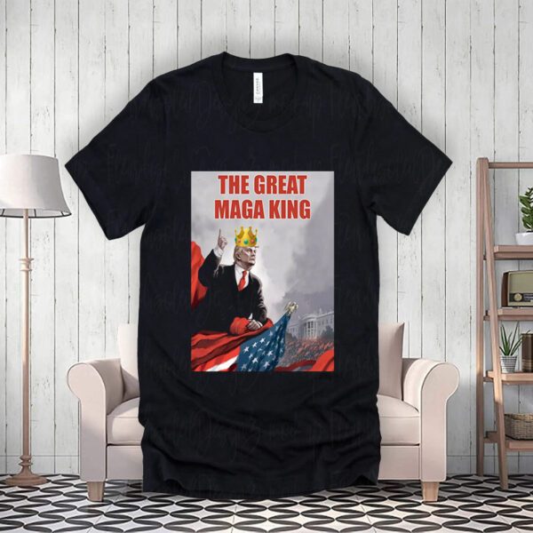 The Great MAGA King Trump 2024 USA Flag T-ShirtS