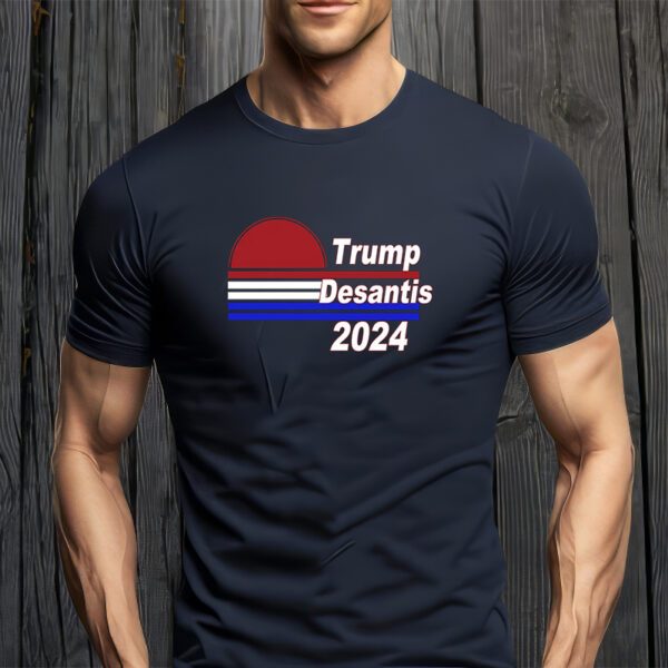 Trump Desantis 2024 Red White And Blue Simple T-Shirt