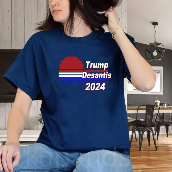 Trump Desantis 2024 Red White And Blue Simple T-ShirtS