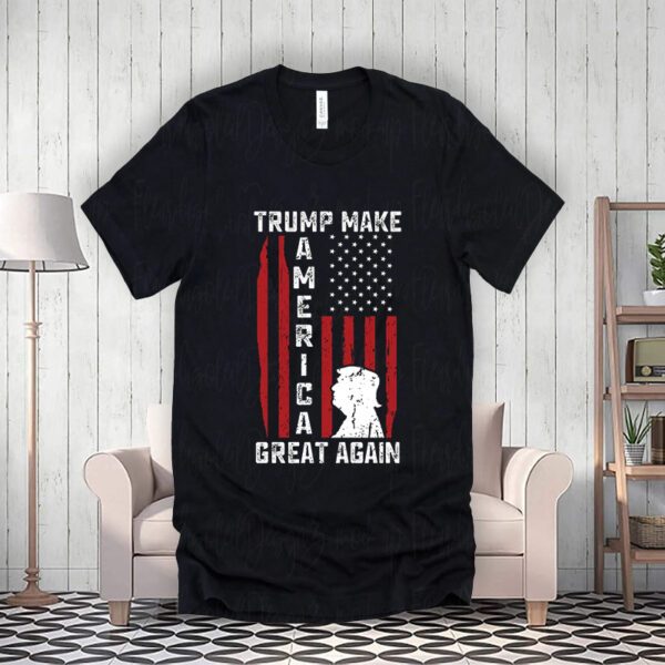 Trump Make America Great Again Distress Flag Shirts