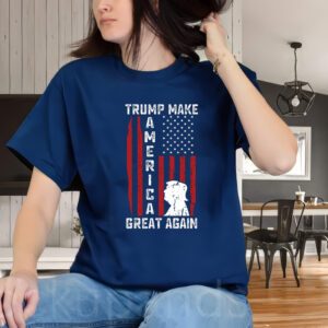 Trump Make America Great Again Distress Flag T-Shirts