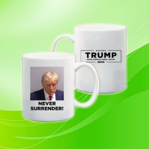 Trump Mugshot Never Surrender Coffee Mug 5