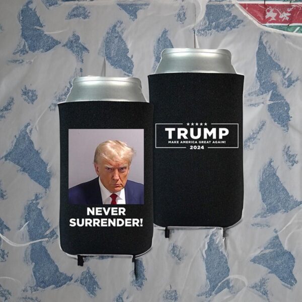 Trump Never Surrender Beverage Cooler Black