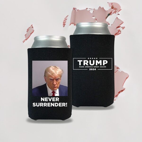 Trump Never Surrender Beverage Coolers Black