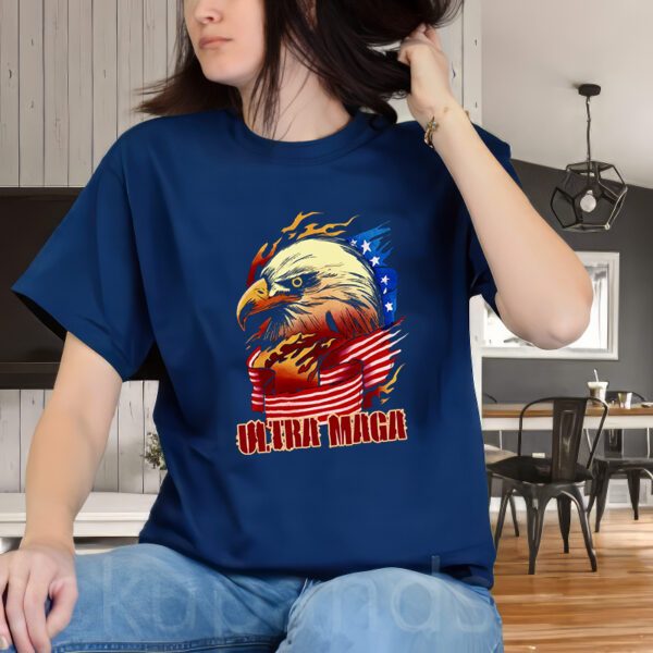 Ultra MAGA Bald Eagle Anti Biden Trump 2024 USA America T-Shirt