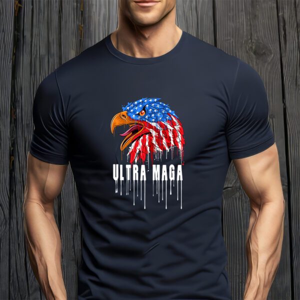 Ultra MAGA Bald Eagle Bloody Splatter Trump 2024 Anti Biden T-ShirtS