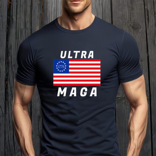 Ultra MAGA Betsy Ross 1776 Flag Trump 2024 Anti Biden T-Shirt