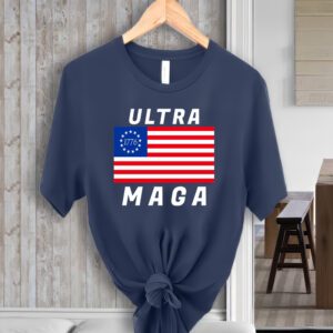 Ultra MAGA Betsy Ross 1776 Flag Trump 2024 Anti Biden T-ShirtS