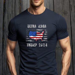 Ultra MAGA Betsy USA Flag Trump 2024 Anti Biden T-Shirt