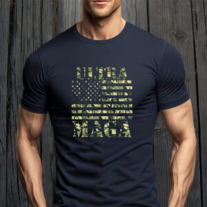 Ultra MAGA Camouflage Camo USA United States Of America Flag T-Shirt