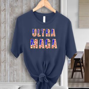 Ultra MAGA USA Gold Flag Font Trump 2024 Anti Biden T-ShirtS