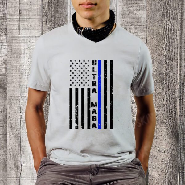 Ultra Maga Police Officer USA Flag Shirt