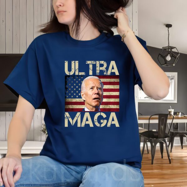 Ultra Maga Usa Flag Joe Biden Funny Shirt