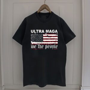 Ultra Maga We The People USA Flag Vintage T-Shirt