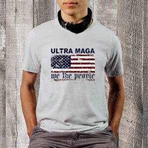 Ultra Maga We The People USA Flag Vintage T-Shirt