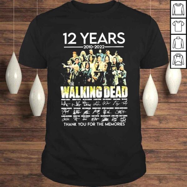 12 Years 20102022 the Walking Dead thank You for the memories signatures shirt