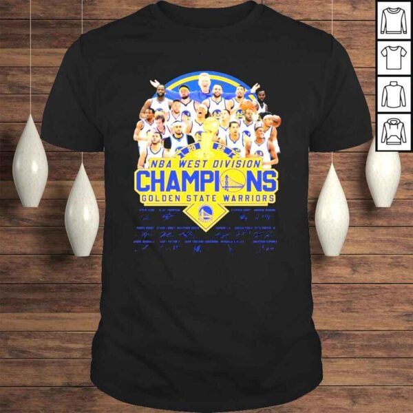 2022 NBA Western Division Champions Golden State Warriors Signatures TShirt