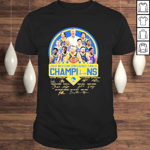 2022 Western Conference Finals Champions Golden State Warriors Signatures TShirt