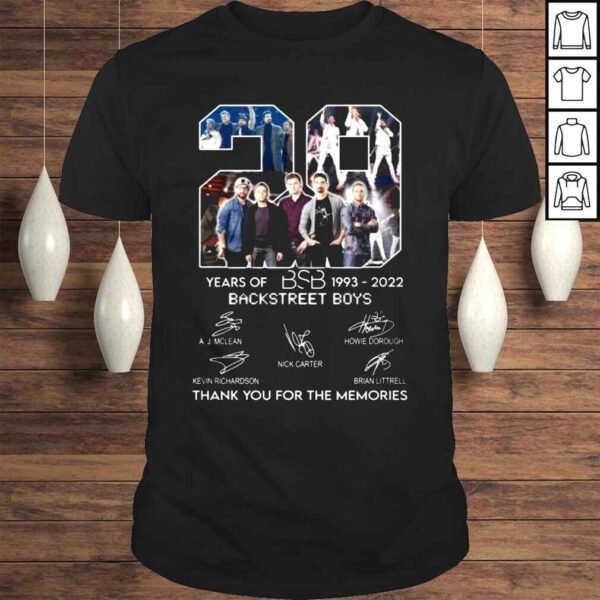 22 Years BSB 19932022 Backstreet Boys thank You for the memories signatures shirt