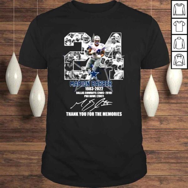 24 Marion Barber III 19832022 Thank You for the memories signatures shirt