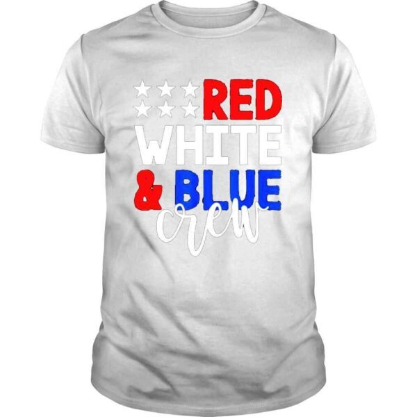 4th of july red white blue crew shirt