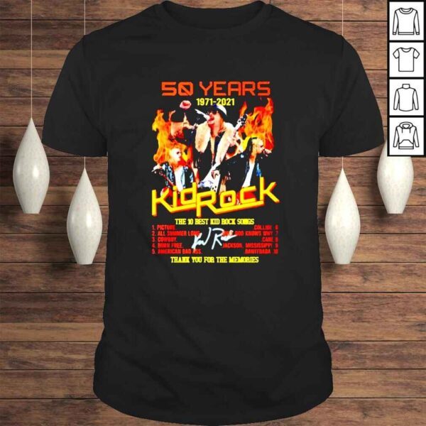 50 Years Kid Rock 19712021 Thank You For The Memories signature shirt