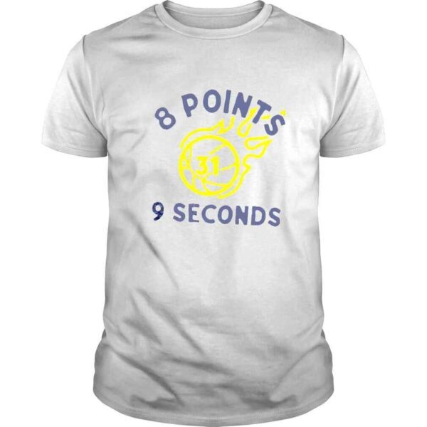 8 Points 9 Seconds Blue & Gold Indiana Basketball shirt