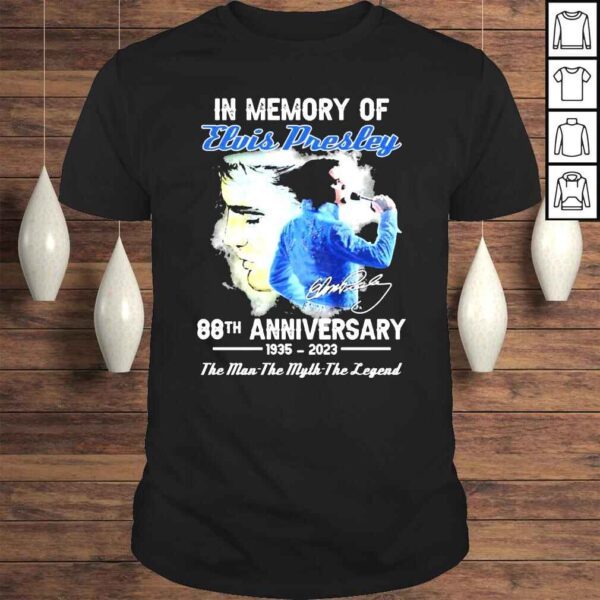 88th Anniversary In Memory Of Elvis Presley 1935 2023 Signatures Shirt