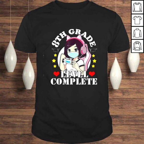 8th Grade Graduation Girl Loves Anime Gaming Face Mask TShirt