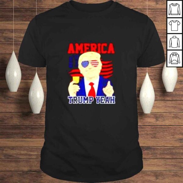 America Trump yeah American flag shirt