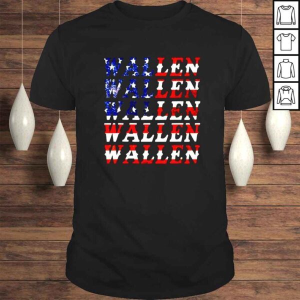 American Flag Red White Blue Merch Outfit Cute Wallen shirt