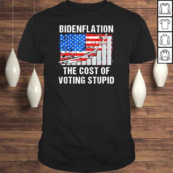 American Flag With Inflation Graph Biden Flation Shirt