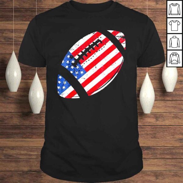 American Football patriotic 4th july American usa flag shirt